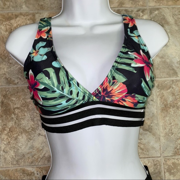 SOLD OUT ❌Two Piece Tropical Neon Swimsuit - Picture 3 of 6
